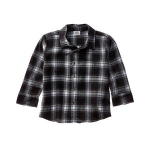 Mish Mish Boys  Live Fast Flannel Shirt, Black